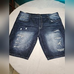 Southpole Hole Jean Shorts Bleached Mens 46